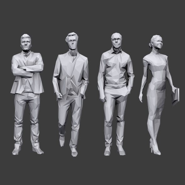 Lowpoly People Business pack