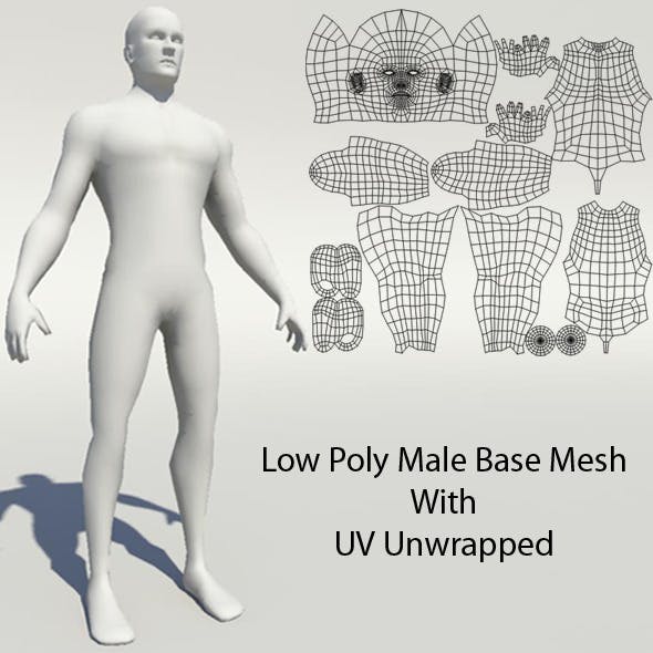 Male Body Base Low Poly