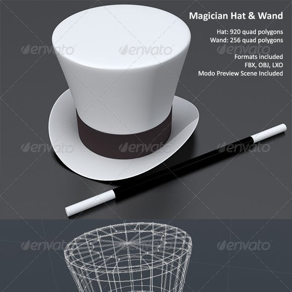 Magician Hat and Wand