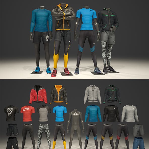 Male mannequin Nike pack 1 3D model