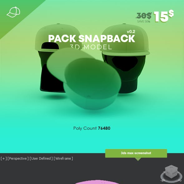 Pack Snapback 3D Model