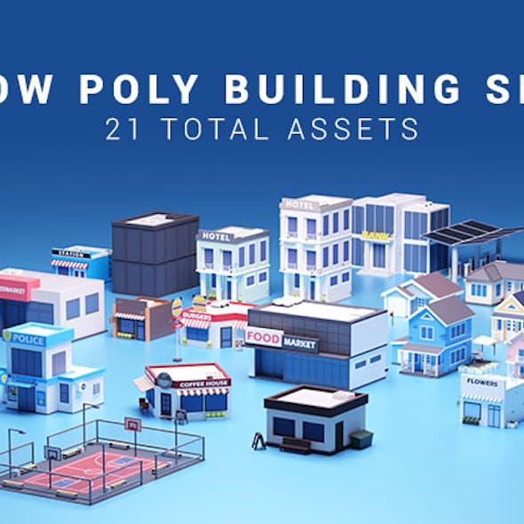 Low-Poly Building Set