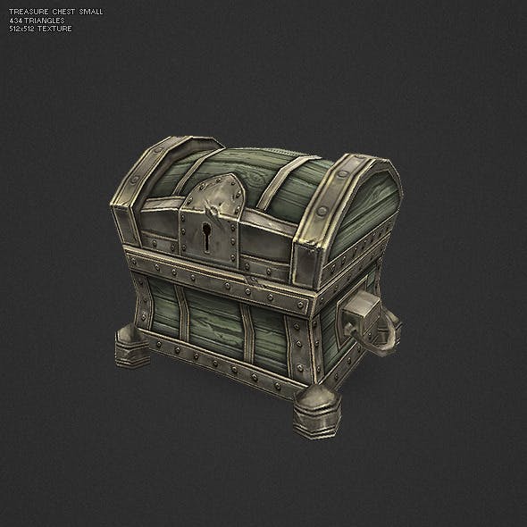 Low Poly Treasure Chest - Small